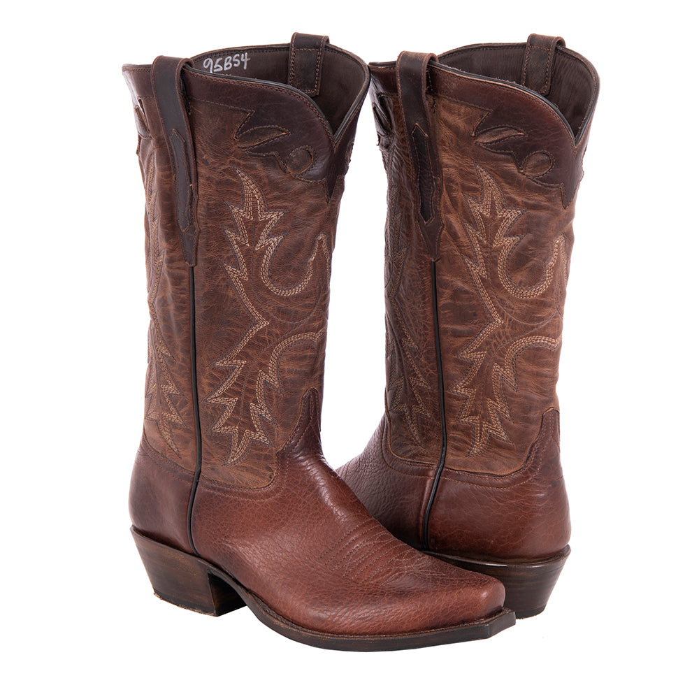 Ladies Cowboy 12/2.5 Mocha Bison/Canella Goat Old Nugget Stitch