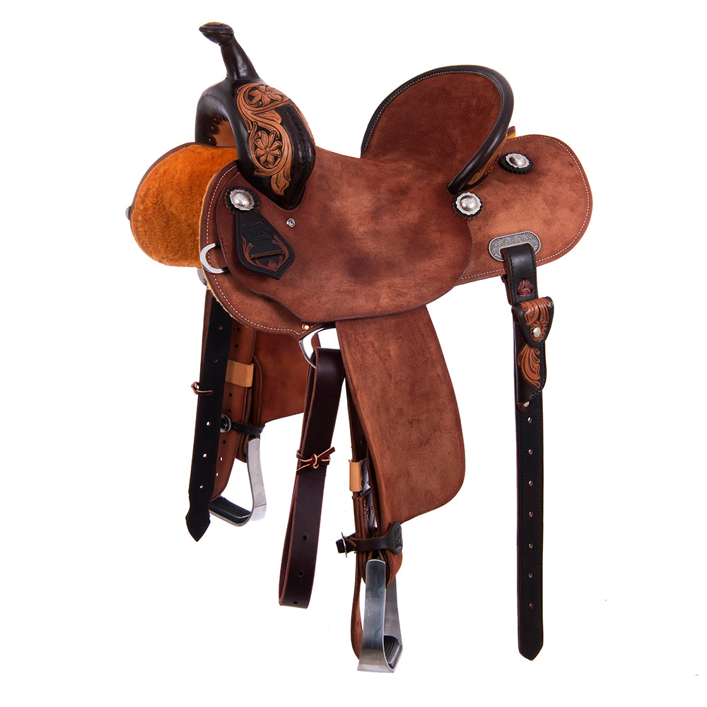 Burns Russet SO Chestnut RO - Round - 1/8 Full Sunflower w/ Chocolate Painted Background - Standard