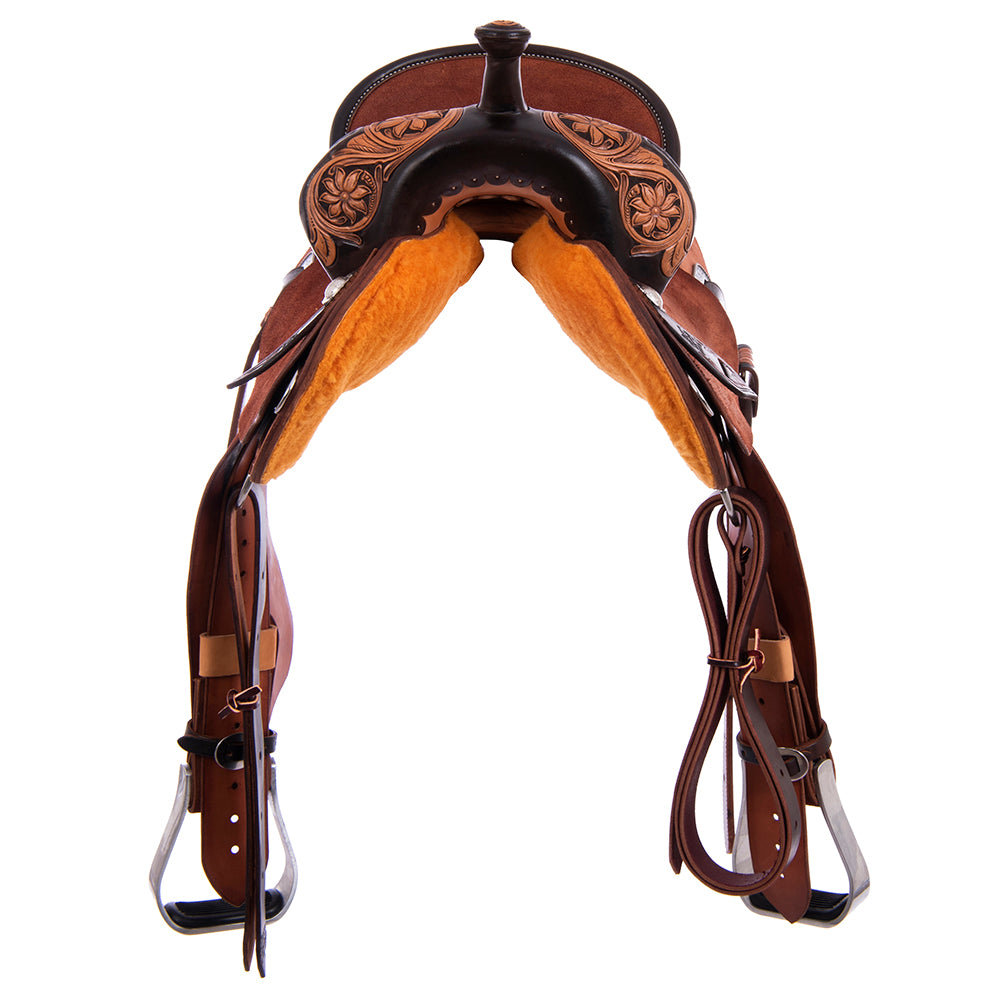 Burns Russet SO Chestnut RO - Round - 1/8 Full Sunflower w/ Chocolate Painted Background - Standard