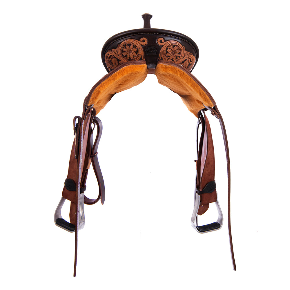 Burns Russet SO Chestnut RO - Round - 1/8 Full Sunflower w/ Chocolate Painted Background - Standard