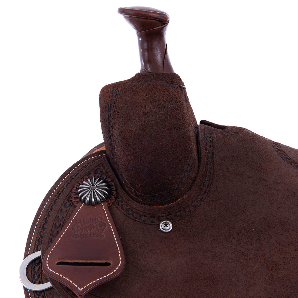 Wyo Light Weight Versatility Saddle- Chocolate RO- Round- Full Wishbone- Cheyenne- Hard Seat