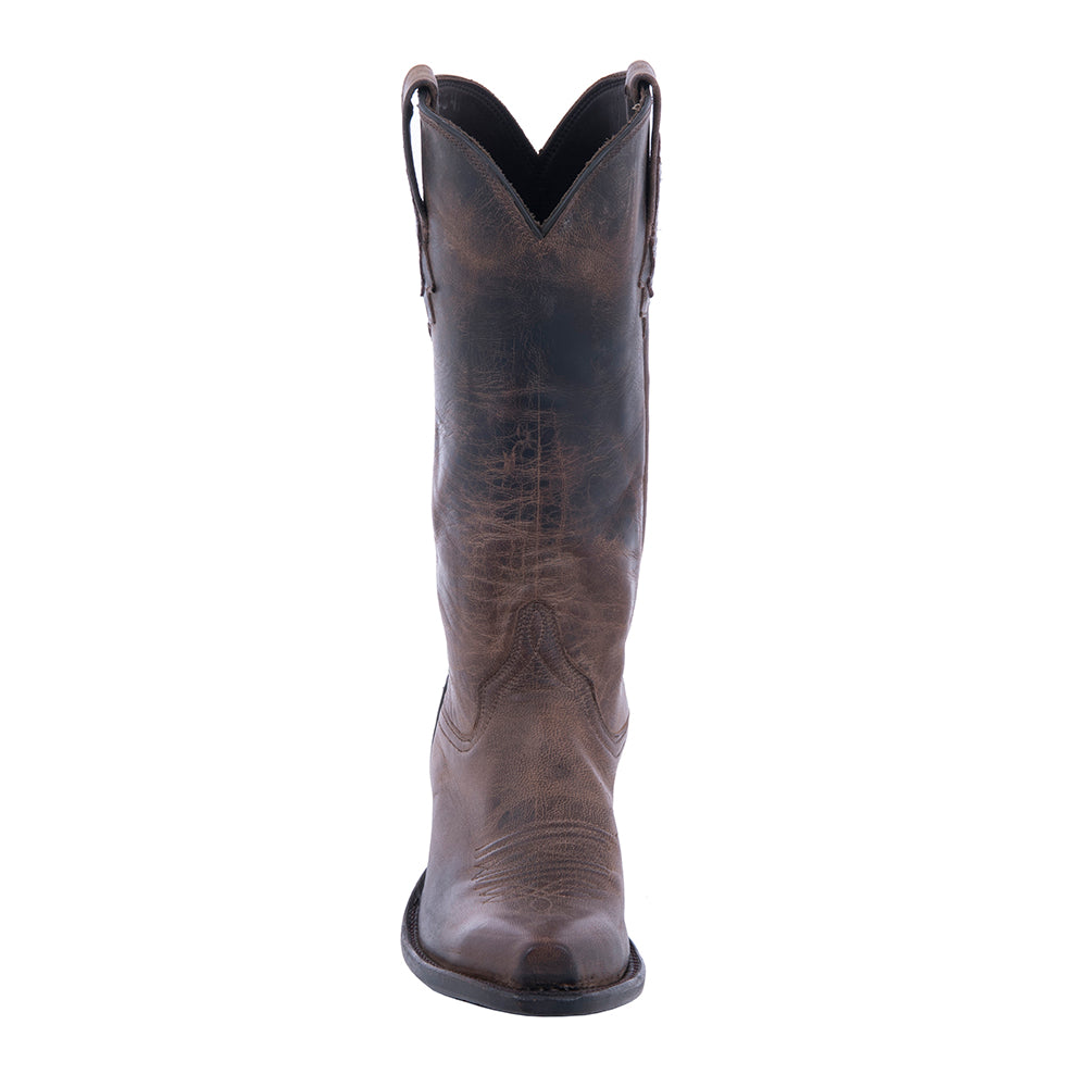 Ladies 12" Tobac Goat Toe Bug Cowboy Boot