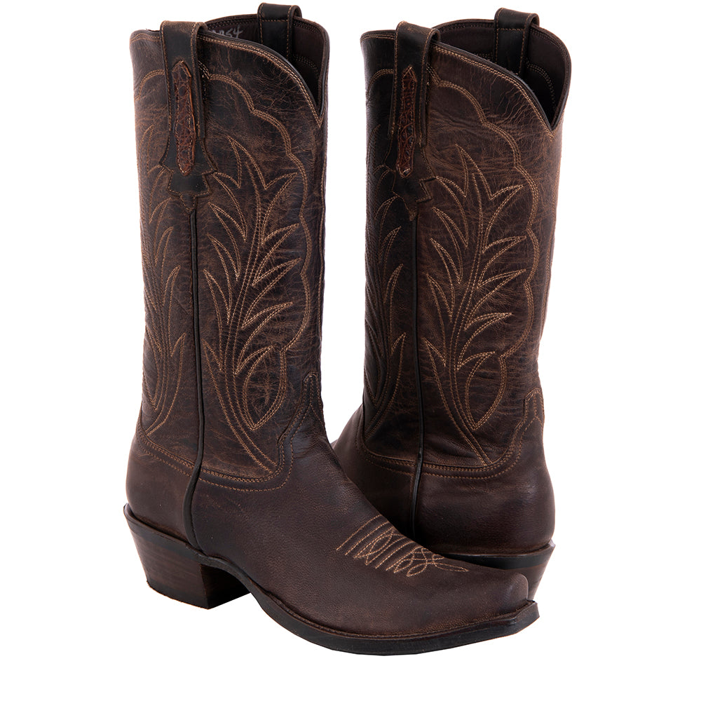 Ladies Cowboy 13-2 Tobac Goat Winn Stitch Toe Bug Mini Vibram