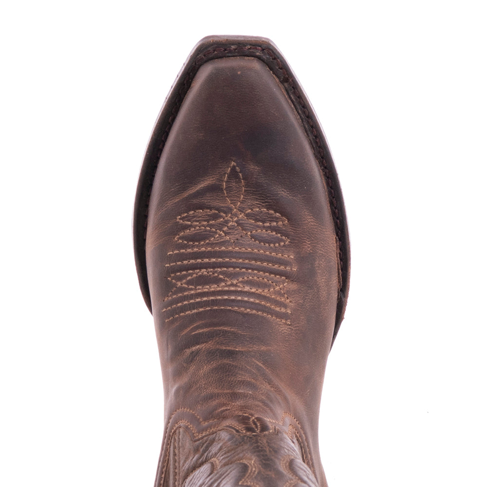 Ladies 11-2 Tobac Goat Winn Stitch Toe Bug Cowboy Boot