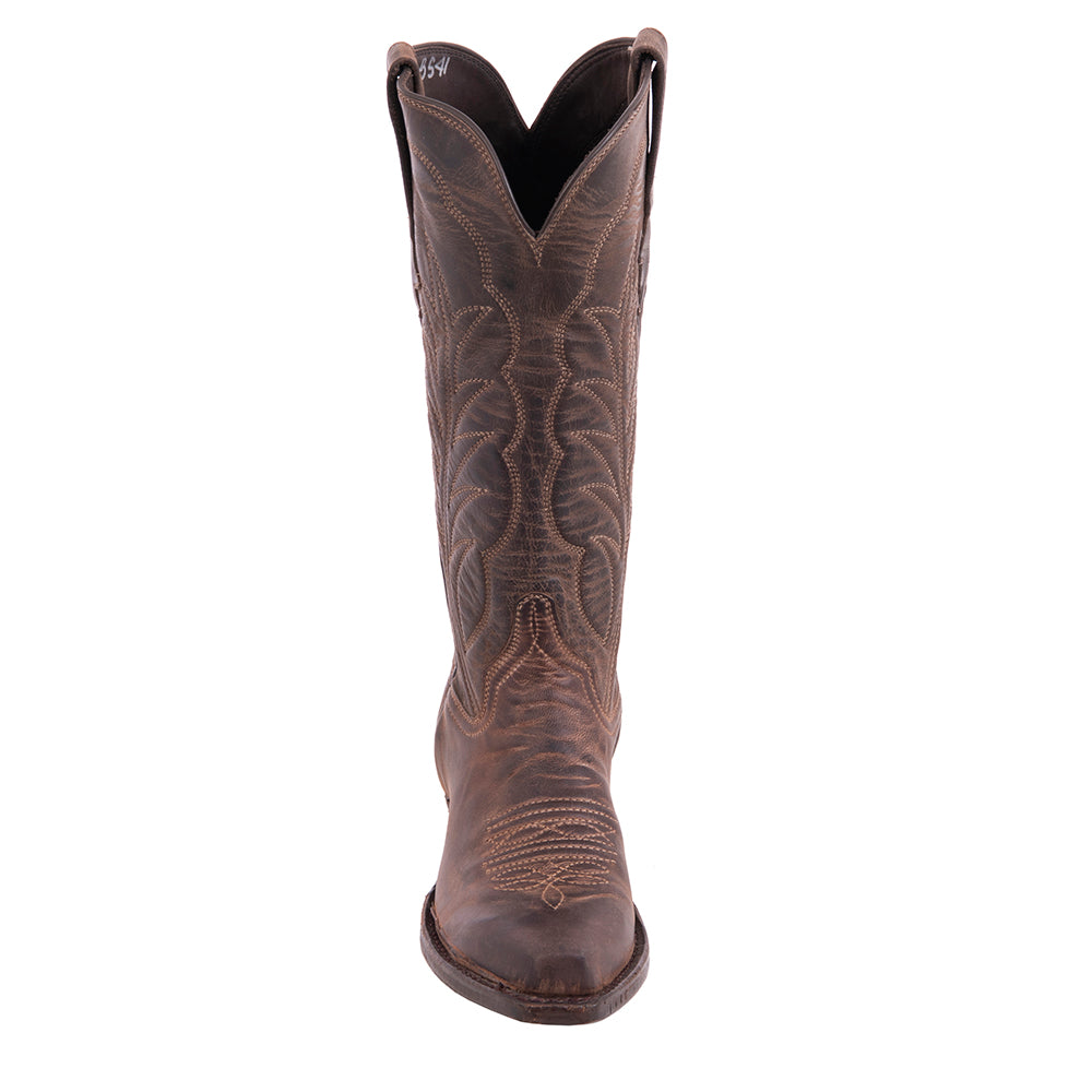 Ladies 11-2 Tobac Goat Winn Stitch Toe Bug Cowboy Boot
