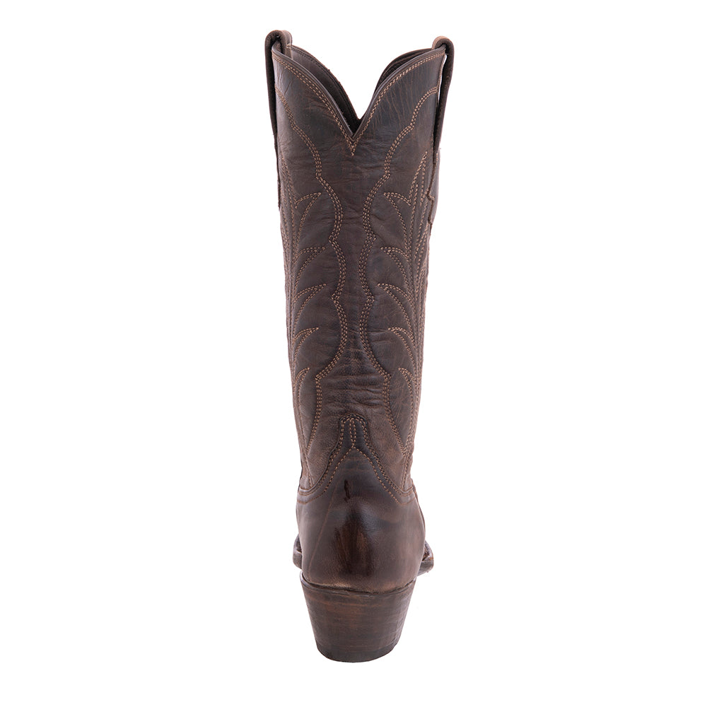 Ladies 11-2 Tobac Goat Winn Stitch Toe Bug Cowboy Boot