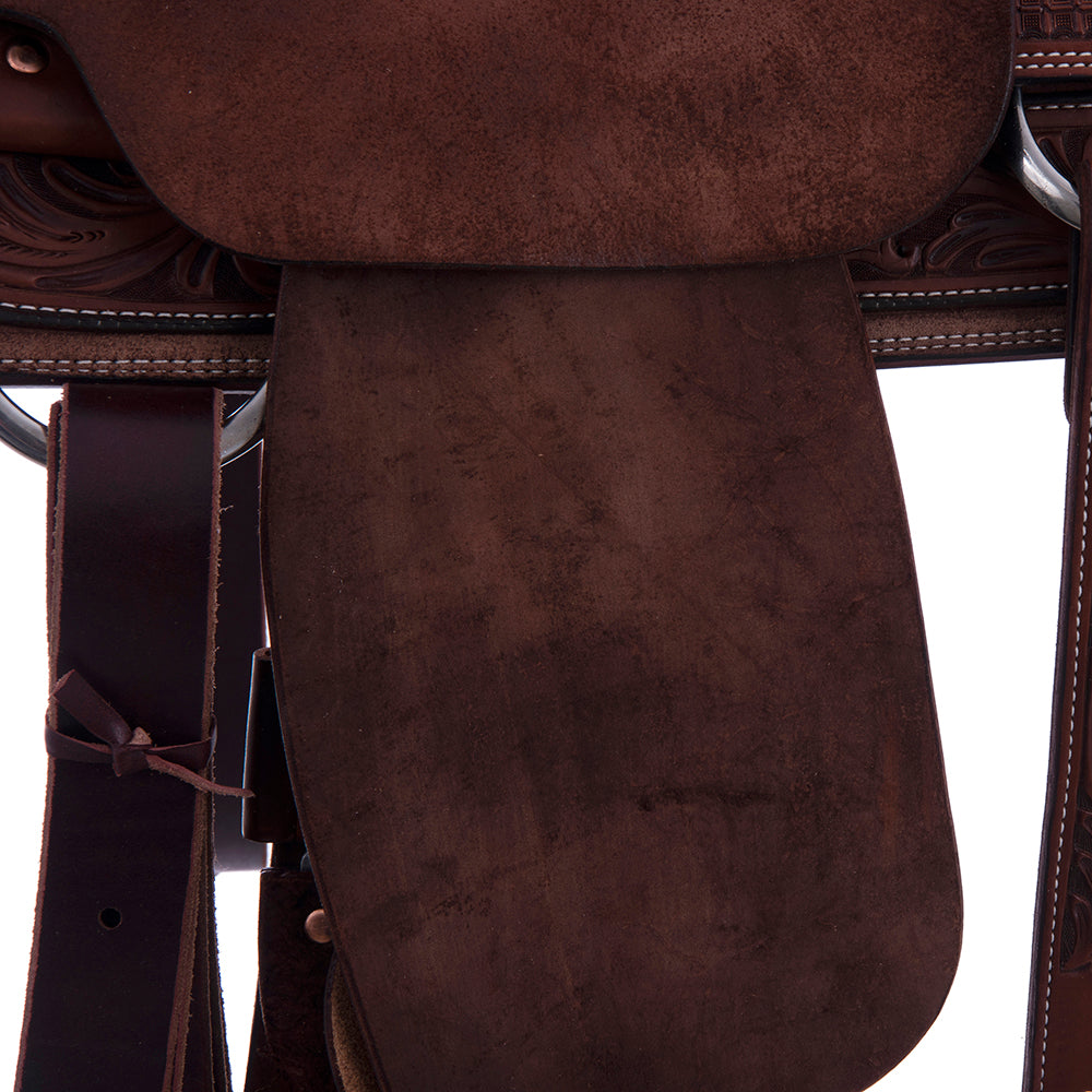 Team Roper Saddle – Chocolate Smooth/Roughout, Conventional, 1/4 Waffle D. Daisy Tooling