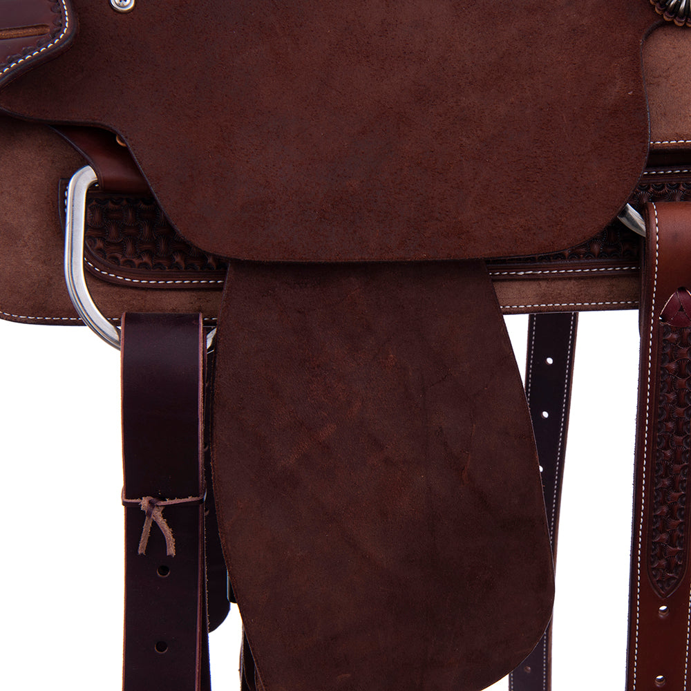 Burns Chocolate SO/RO Team Rope Saddle - Conventional - 1/8 Axe