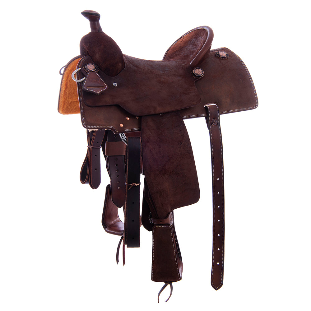 Burns Rope Saddle Chocolate RO - Semi Square - No Tooling - Standard - Single Skirt