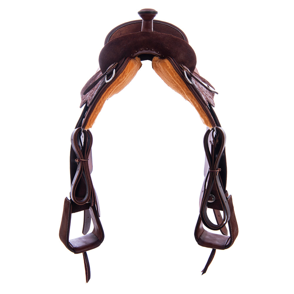 Burns Rope Saddle Chocolate RO - Semi Square - No Tooling - Standard - Single Skirt