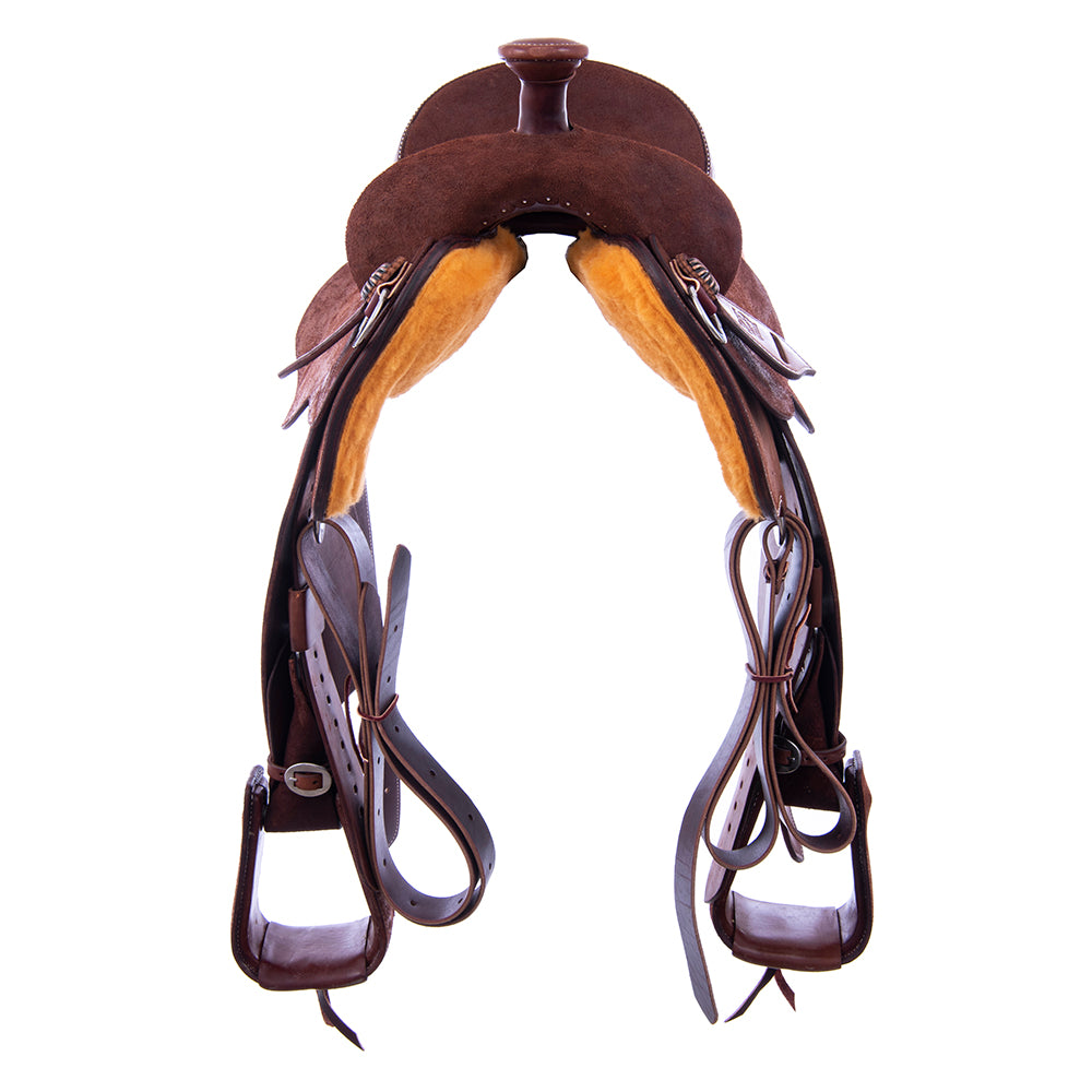 Burns Rope Saddle Chocolate RO - Conventional - No Tooling - Cheyenne - Single Skirt