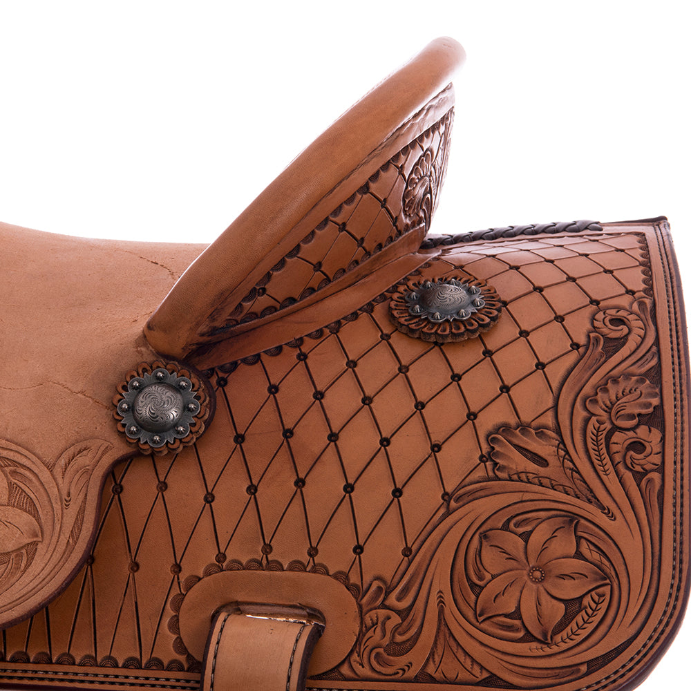 Burns 3/4 Russet SO 1/4 Antique Russet RO - Conventional - Geo/Floral with Old World Cross/DDaisy -