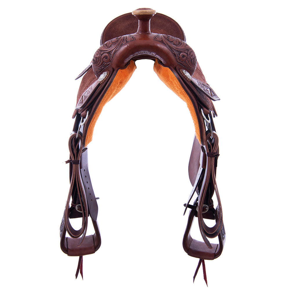 Burns Rope Saddle 1/8 Chocolate SO 7/8 RO - Conventional - Bead Line Border 1/8 DDaisy - Cheyenne