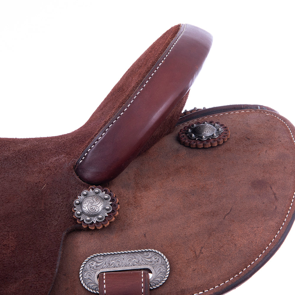 CHOCOLATE RO LIGHTWEIGHT VERSATILITY SADDLE- ROUND- SINGLE INSKIRT- CHEYENNE- HARD SEAT