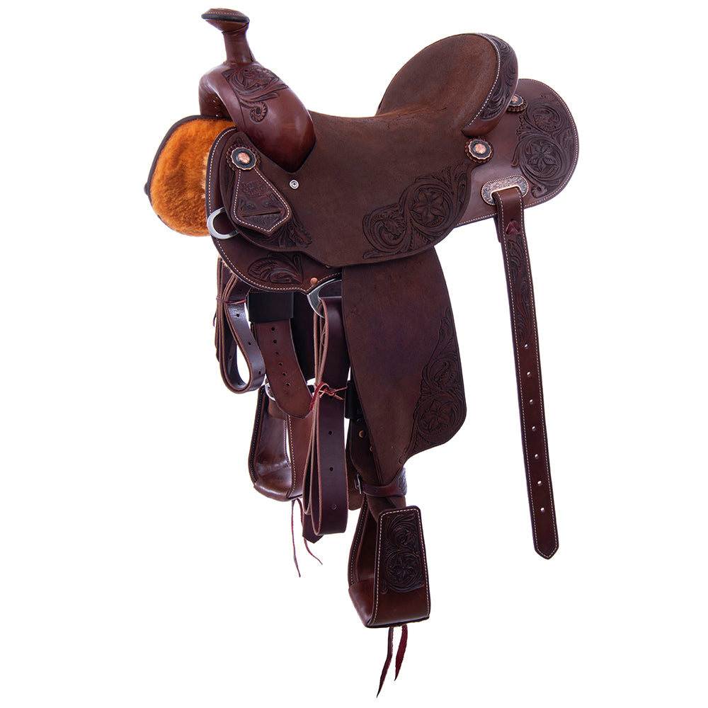 1/2 Chocolate SO 1/2 RO Lightweight Versatility Saddle- Round- D Daisy FC- Cheyenne