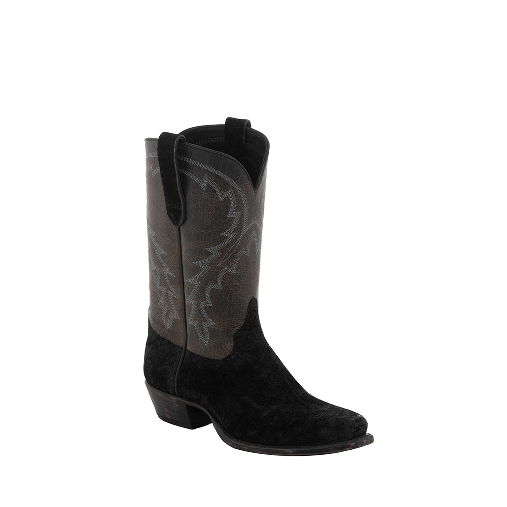 Men's Black Hippo/Grey Bison Cowboy Boot