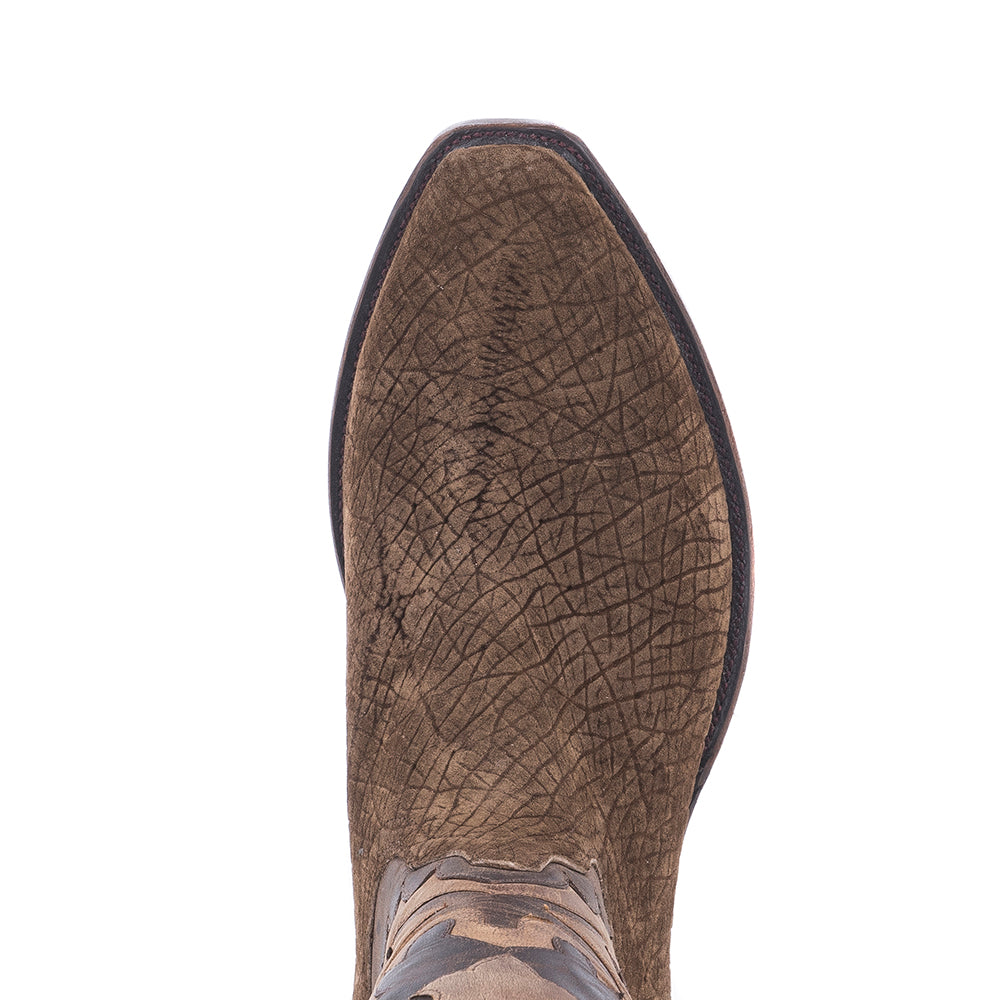 Men's Tan Hippo/Tobac Goat Fern Inlay Cowboy Boot