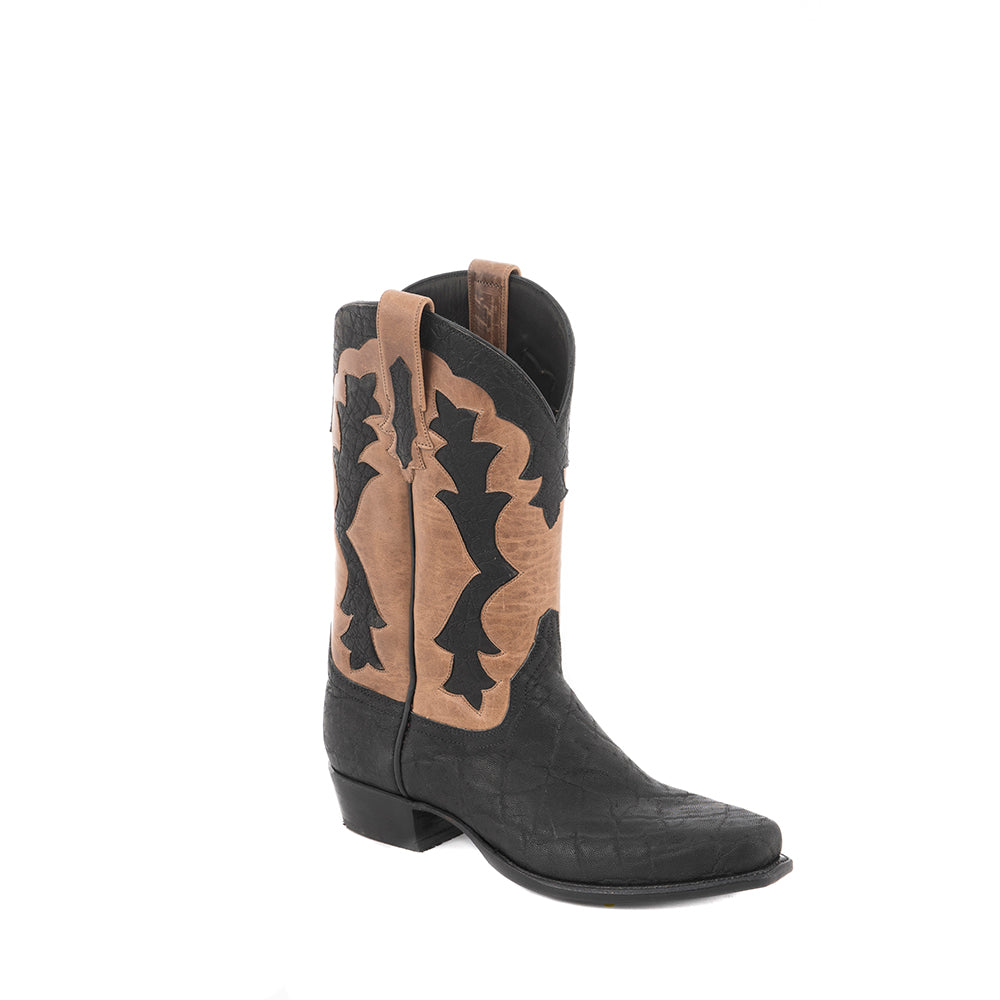 Men's Black Elephant Natural Horween Cowboy Boot