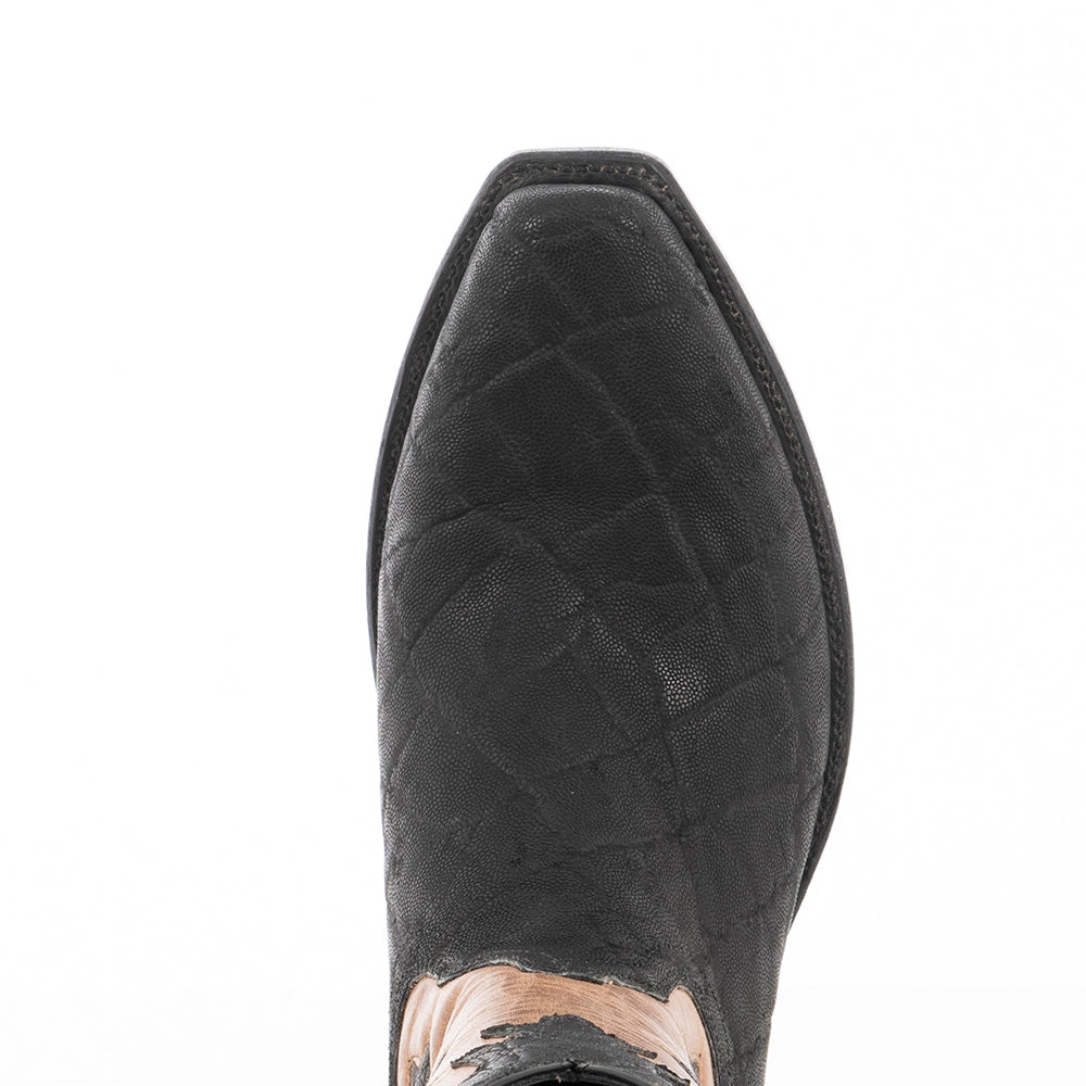 Men's Black Elephant Natural Horween Cowboy Boot