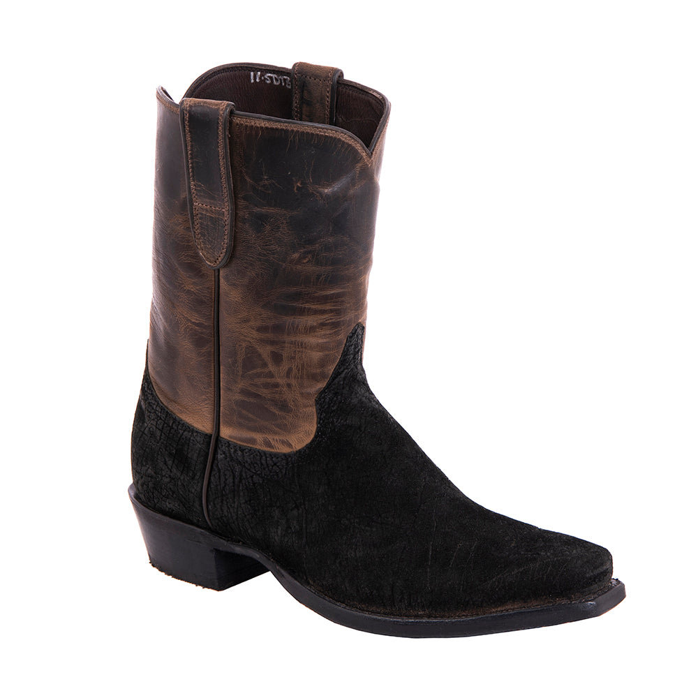 Men's Cowboy 10" Black Hippo Tobac Goat Upper MV Sole