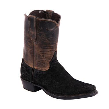 Men's Cowboy 10" Black Hippo Tobac Goat Upper MV Sole