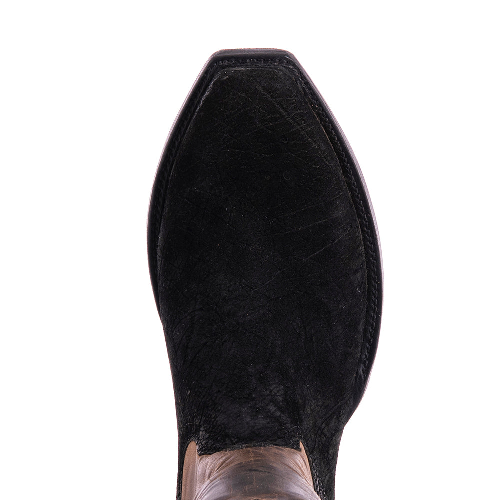 Men's Cowboy 10" Black Hippo Tobac Goat Upper MV Sole