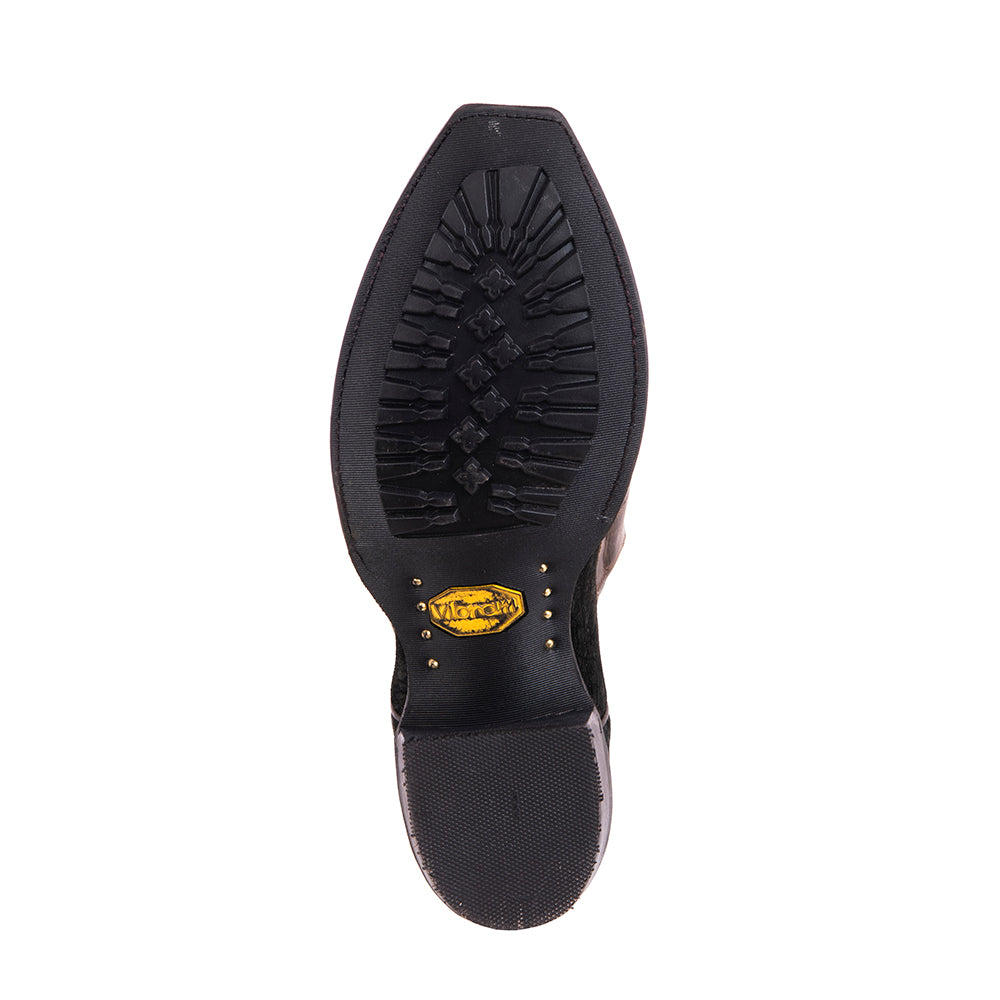 Men's Cowboy 10" Black Hippo Tobac Goat Upper MV Sole