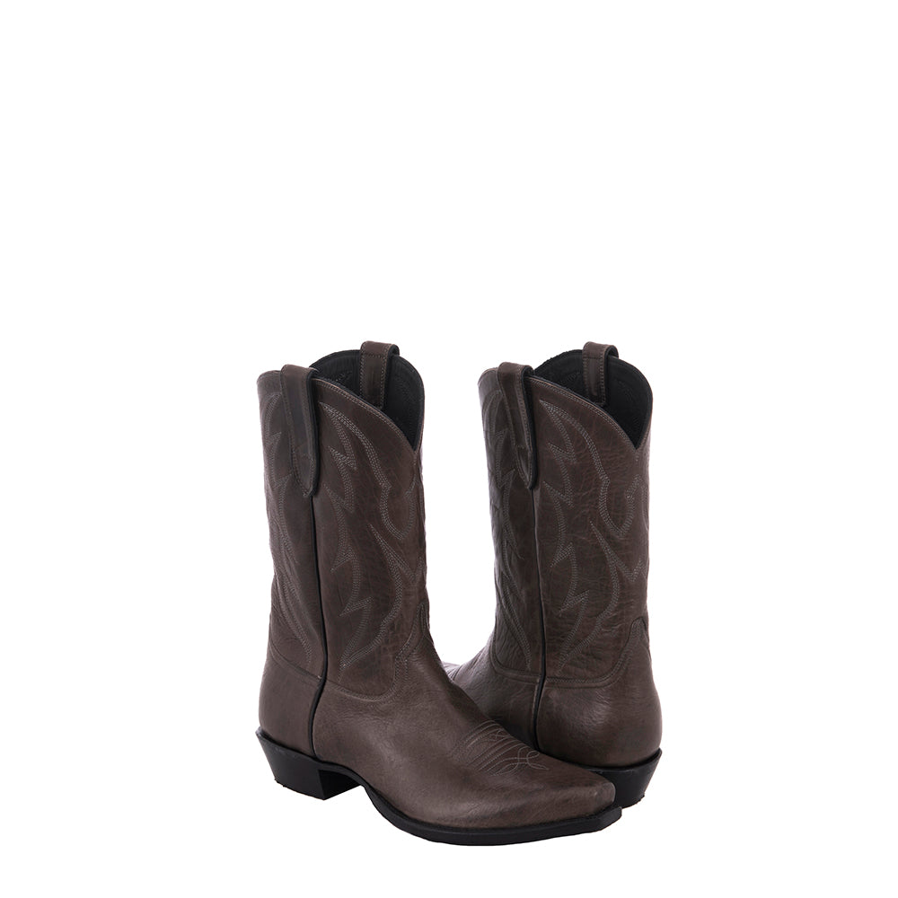 Men's Cowboy All Over Grey Bison Crown Stitch