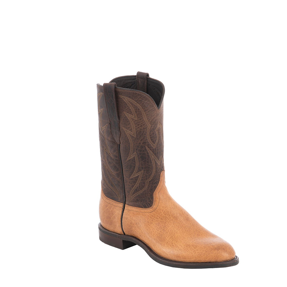 Men's Roper 12-2 Honey Bison/Tobac Goat Crown Stitch