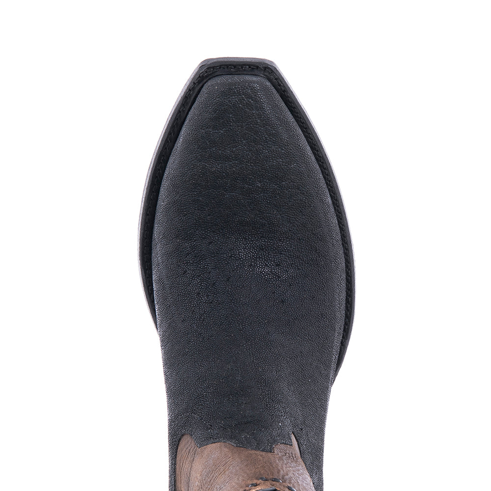 Men's 10" Cowboy Black Elephant Brn Black Buckstitch