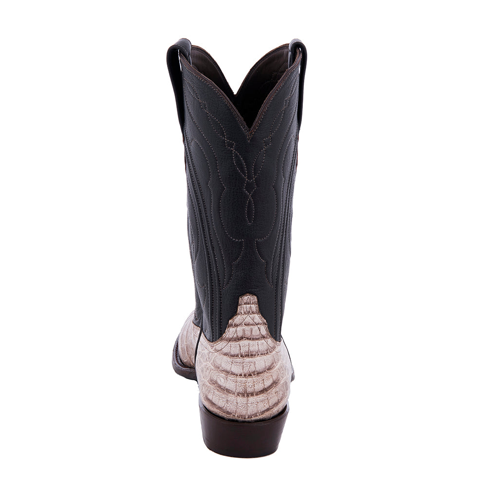 Men's Cowboy 12" Dark Natural Caiman Belly CH Moto Top