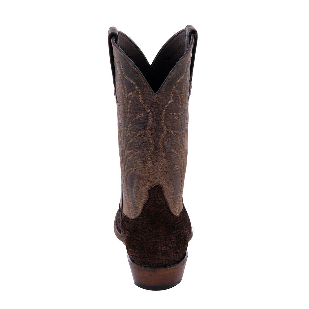 Men's Cowboy 12" Chocolate Hippo, Tobac Goat Winn Stitch