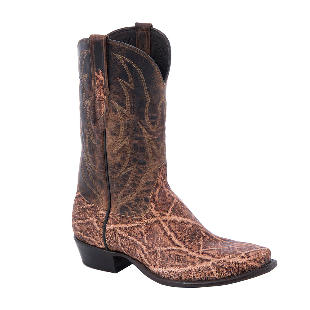 Men's Cowboy 12" Vintage Peat Elephant Canella Goat Crown Stitch