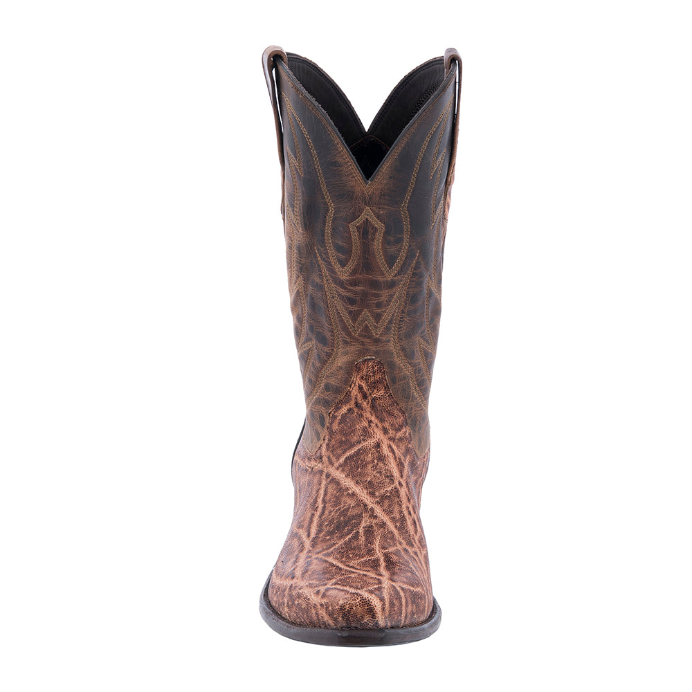 Men's Cowboy 12" Vintage Peat Elephant Canella Goat Crown Stitch