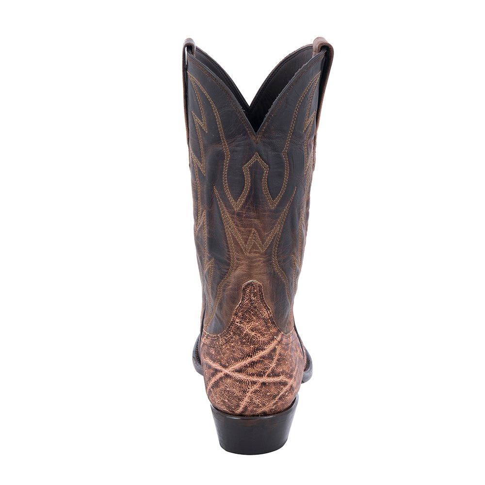 Men's Cowboy 12" Vintage Peat Elephant Canella Goat Crown Stitch