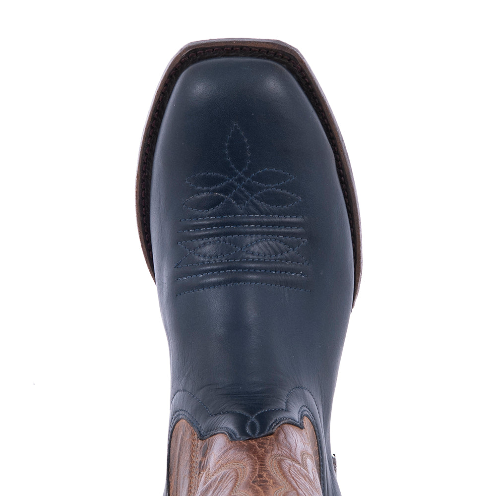 Ladies Cowboy 13" Indigo Diablo Canella Goat Winn Stitch