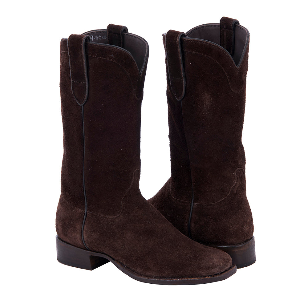 Ladies 12" Cowboy Chocolate Roughout