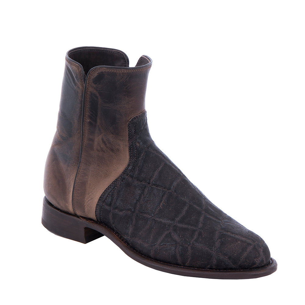 Men's Short Zip Roper Nicotine Elephant Tobac Goat