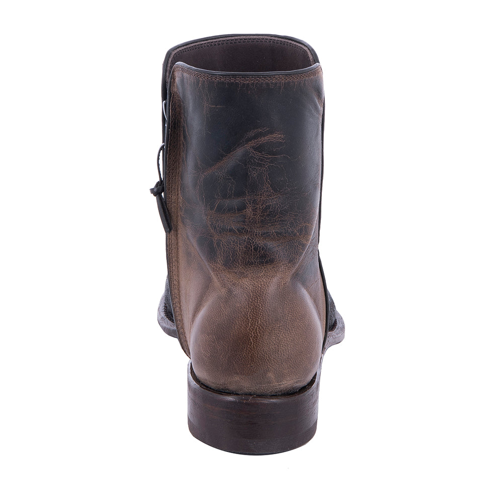 Men's Short Zip Roper Nicotine Elephant Tobac Goat