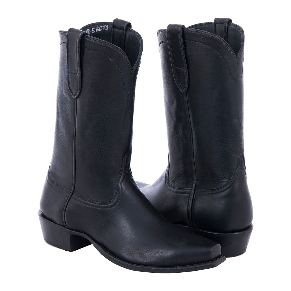 Men's 12" Cowboy Black Aniline Black