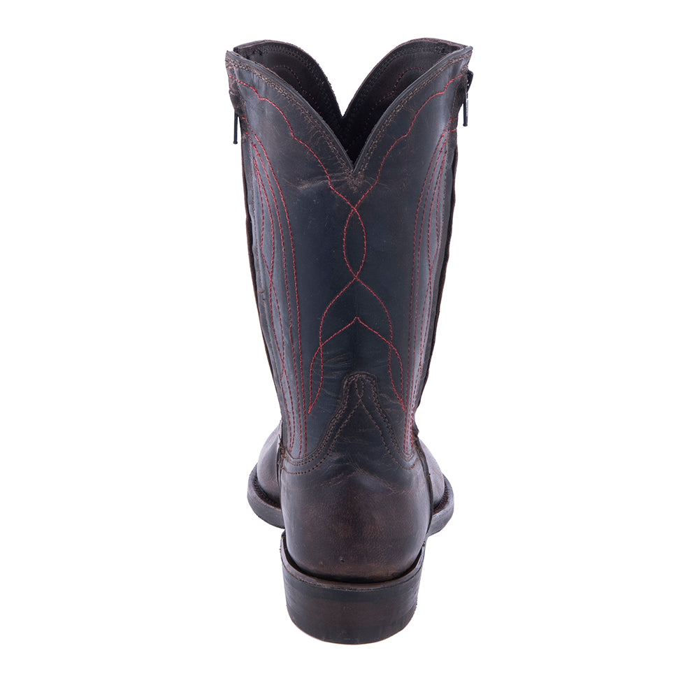 Ladies Roper 10" Tobac Goat Winn Stitch