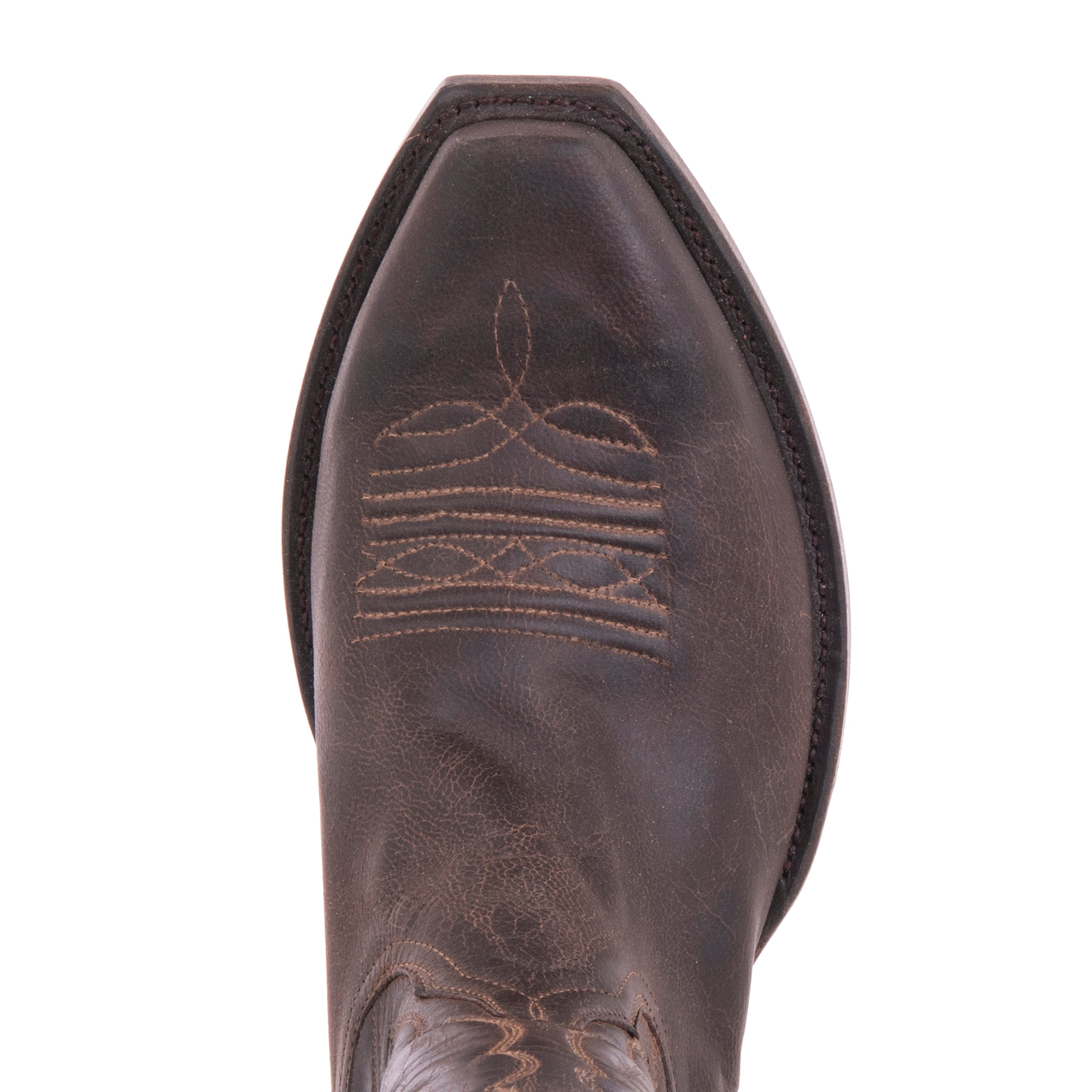 Men's 12" Tobac Goat Winn Stitch Cowboy Boot with Mini Vibram Sole