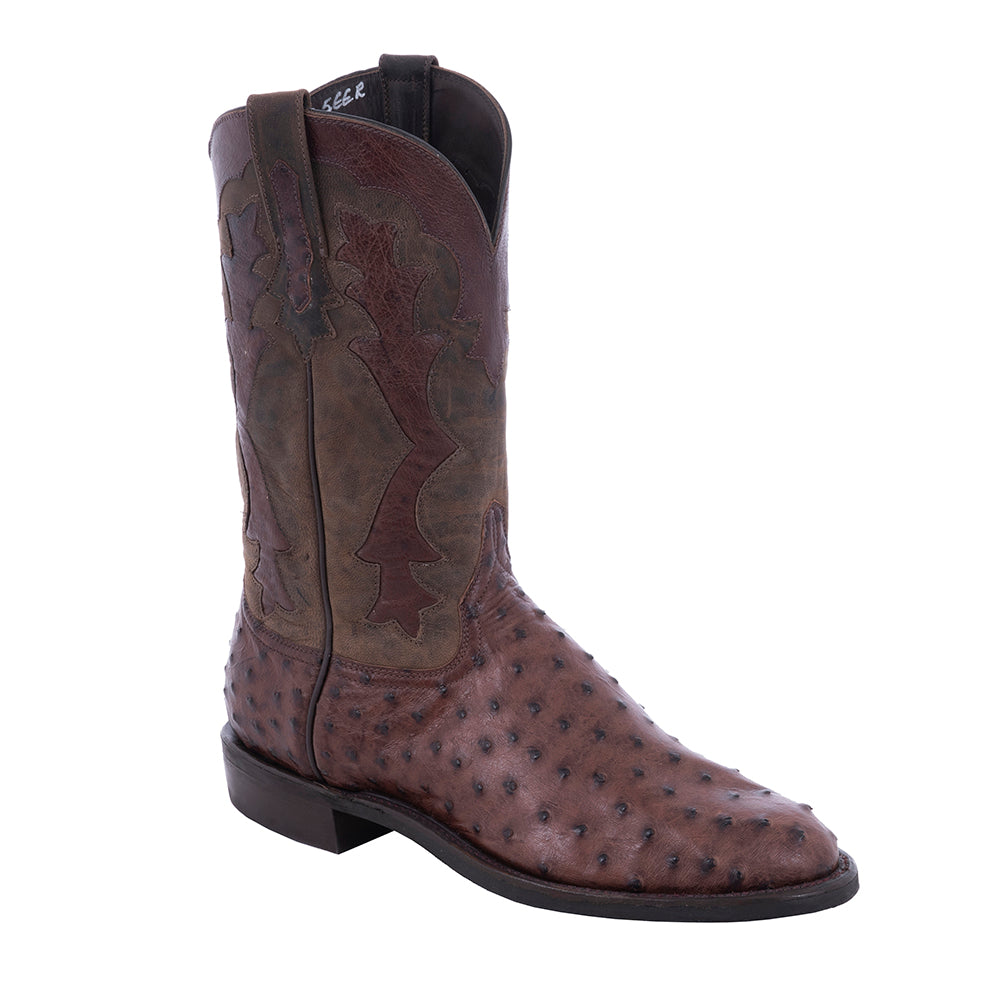 Men's Roper 12" Kango CC FQ Ostrich Tobac Goat Upper GP Inlay