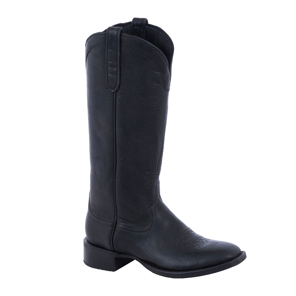 Ladies Cowboy 15" Black Bison Mini Vibram Sole