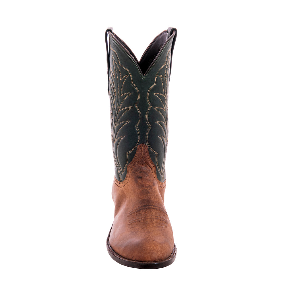 Men's 12-2.5 Canella Goat/Green Renaissance Winn Toe Bug Roper
