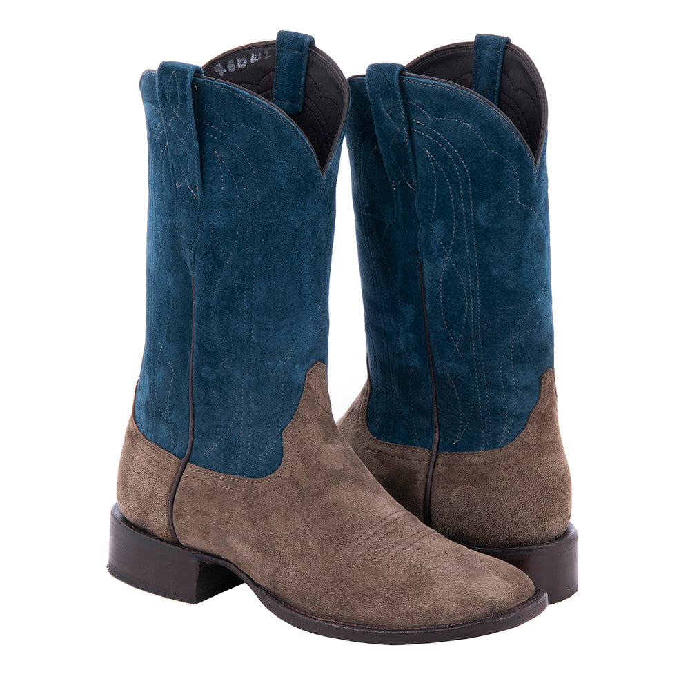 Men's Cowboy 12" Sand Bore Suede Sky Blue Bore Suede Upper MT Stitch