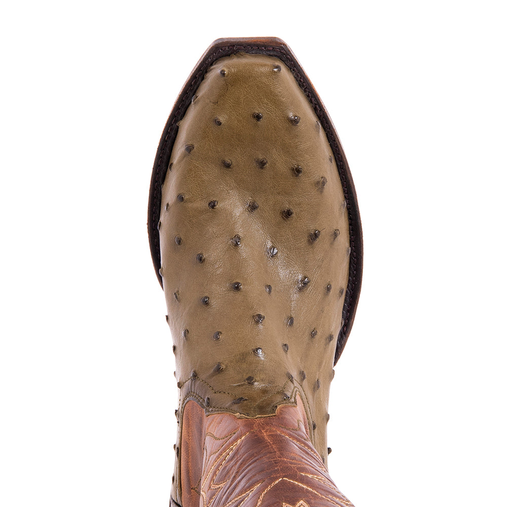 Men's Cowboy 17" Dark Green FQ Ostrich