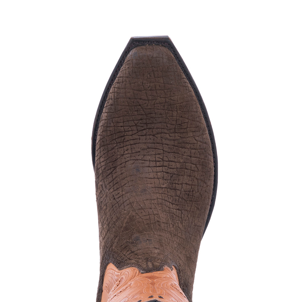 Men's Cowboy 10" CH Hippo Natural Tooled Top Buckstitch