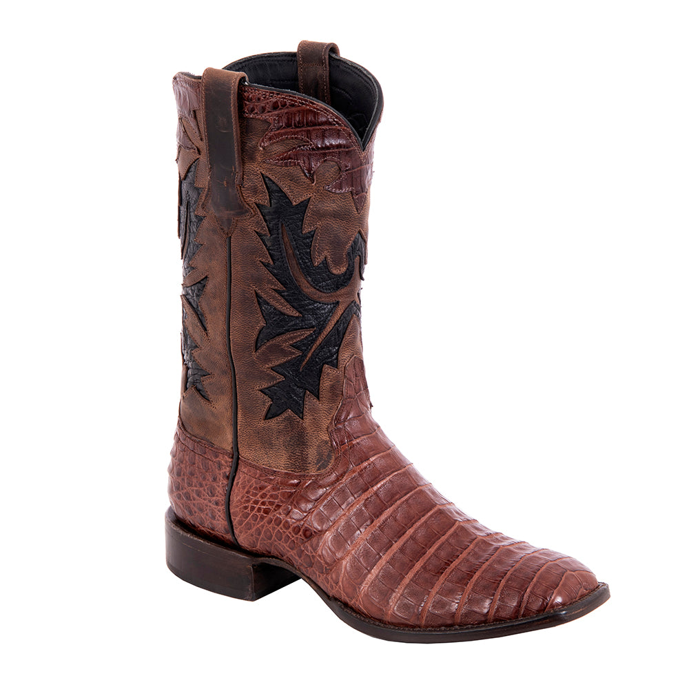 Men's Cowboy 12-2.5 Cigar Caiman Canella Goat w/Fern Inlay