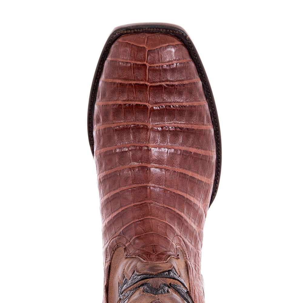 Men's Cowboy 12-2.5 Cigar Caiman Canella Goat w/Fern Inlay
